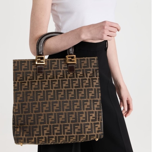 Authentic Fendi zucca Book Tote/Tote - Picture 8 of 12